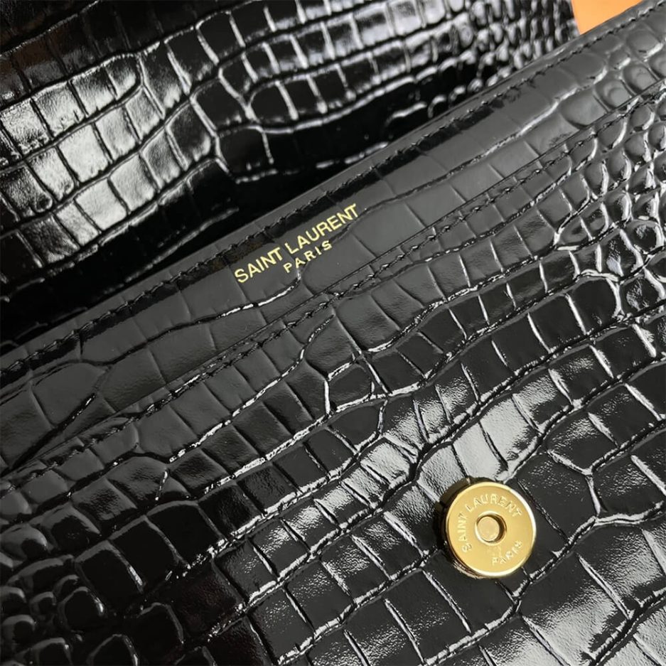 Y51 Crocodile-embossed leather SUNSET Medium