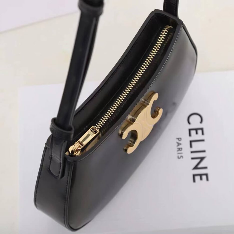 Ce1i*e MEDIUM TILLY BAG in shiny calfskin