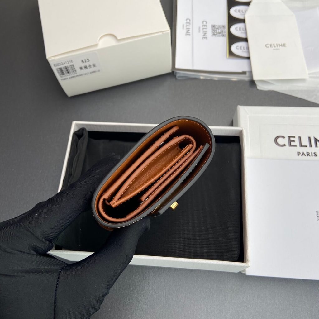 Ce1i*e 16 Small Wallet in Shiny Calf Leather