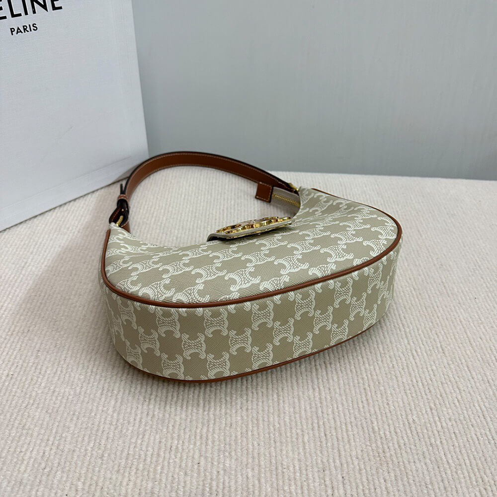 Ce1i*e MEDIUM AVA TRIOMPHE BAG in Triomphe Canvas and calfskin